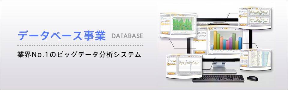 データベース事業 DATABASE 業界NO.1のビッグデータ分析システム